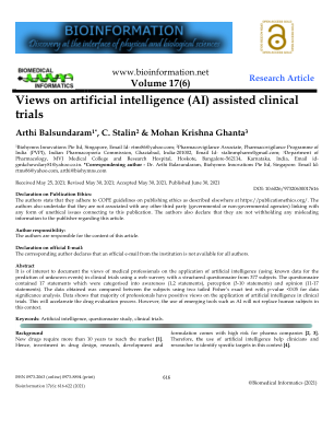 关于人工智能 (AI) 辅助临床试验的观点